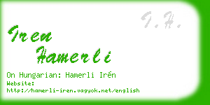 iren hamerli business card